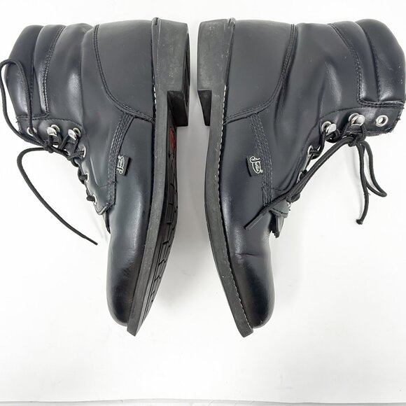 JUSTIN Basics Boots Womens 9.5B Black Leather Ankle Lace Up Roper JBL400 Vintage - Picture 6 of 11